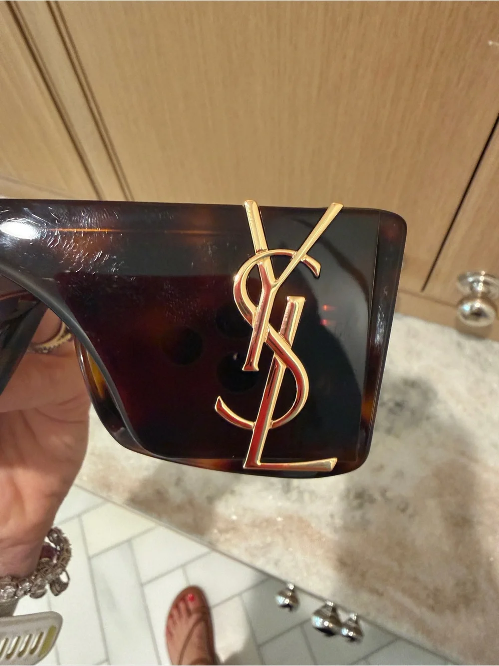 Saint Laurent sunglasses: SL M119 BLAZE - MEDIUM HAVANA AND LIGHT GOLD